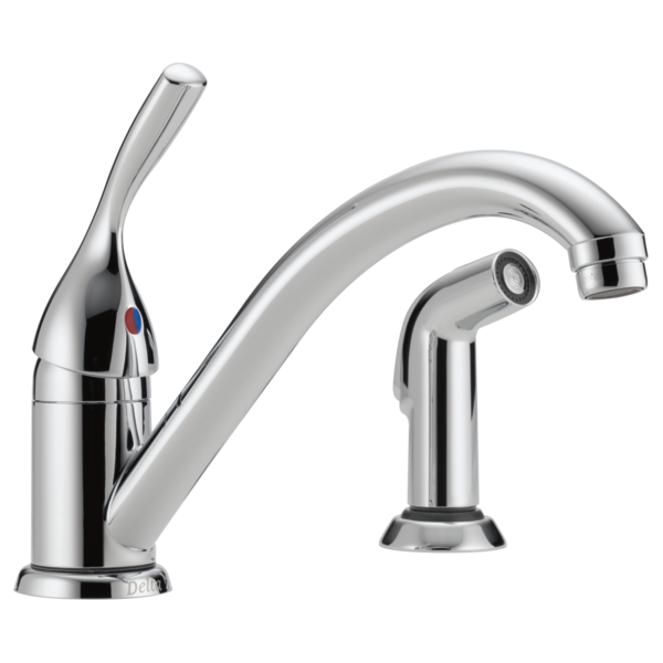 Delta 134 / 100 / 300 / 400 Series Single Handle Kitchen Faucet with Spray