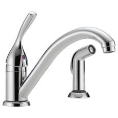 Delta 134 / 100 / 300 / 400 Series Single Handle Kitchen Faucet with Spray