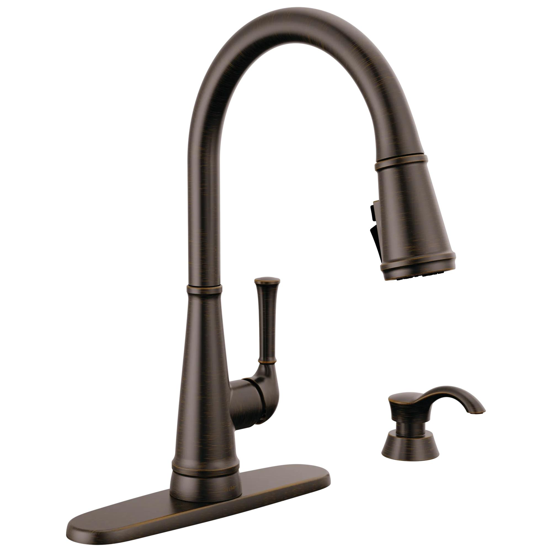 Alpen Single Handle Pull-Down Kitchen Faucet with Soap Dispenser and ShieldSpray Technology (Recertified)