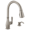 Charmaine Single Handle Pull-Down Kitchen Faucet with Soap Dispenser and ShieldSpray Technology (Recertified)