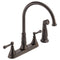 Delta Cassidy Two Handle Kitchen Faucet with Sprayer