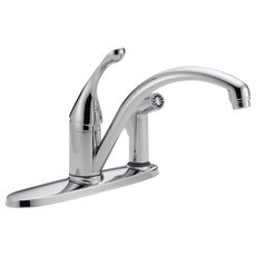 Delta Collins Single Handle Kitchen Faucet with Integral Spray