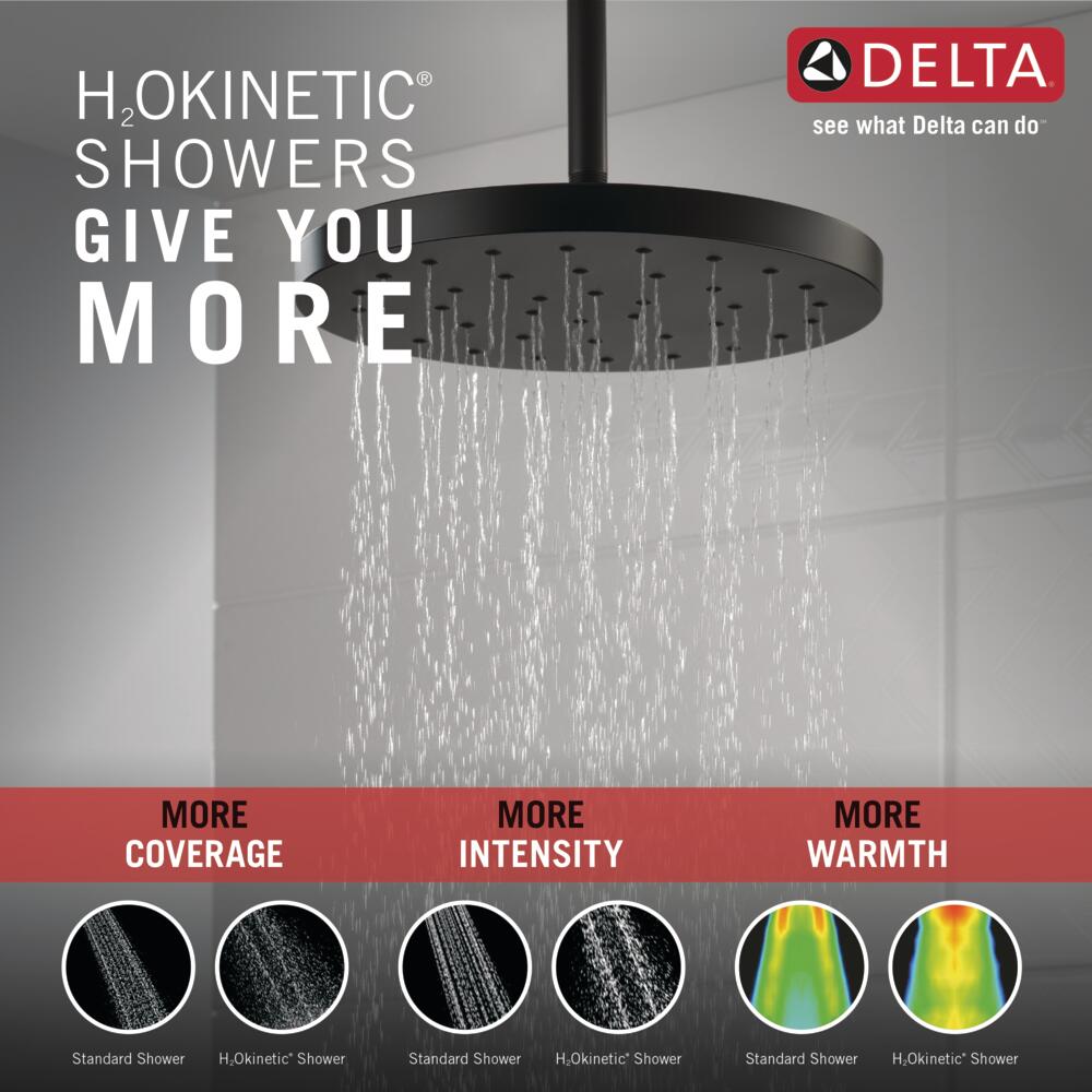 Delta Universal H2Okinetic Single Setting Shower Head With Ultrasoak Certified Recommerced
