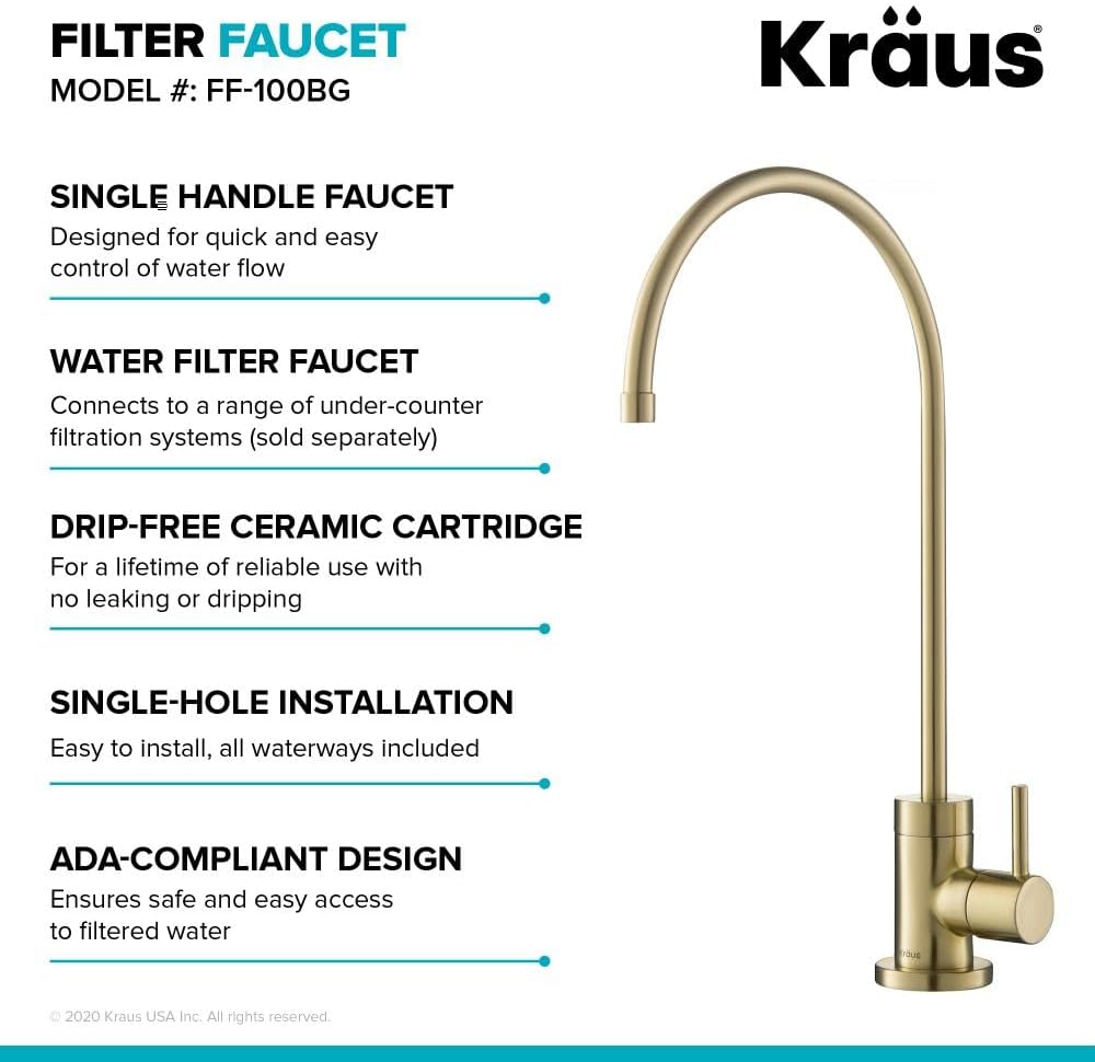 Kraus Purita 100% Lead-Free Kitchen Water Filter Faucet