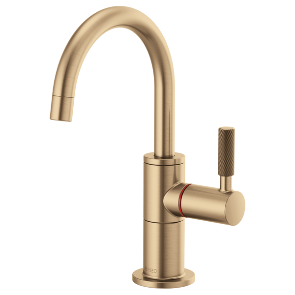 Brizo Litze Instant Hot Faucet with Arc Spout and Knurled Handle