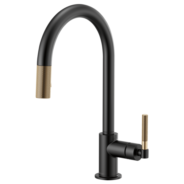 Brizo Litze Pull-Down Faucet with Arc Spout and Knurled Handle