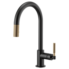 Brizo Litze Pull-Down Faucet with Arc Spout and Knurled Handle