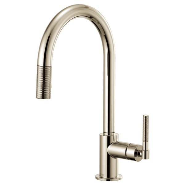 Brizo Litze Pull-Down Faucet with Arc Spout and Knurled Handle