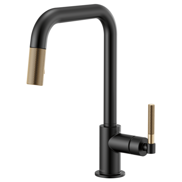 Brizo Litze Pull-Down Faucet with Square Spout and Knurled Handle