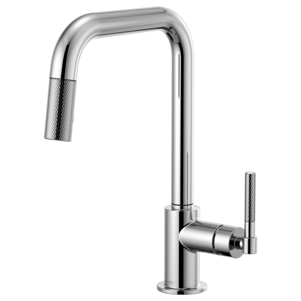 Brizo Litze Pull-Down Faucet with Square Spout and Knurled Handle