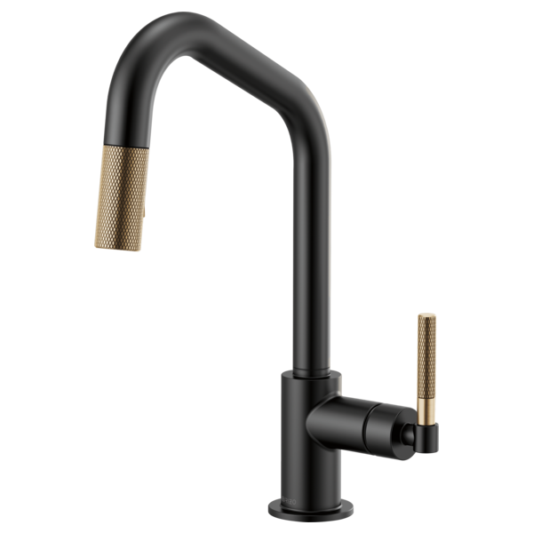 Brizo Litze Pull-Down Faucet with Angled Spout and Knurled Handle