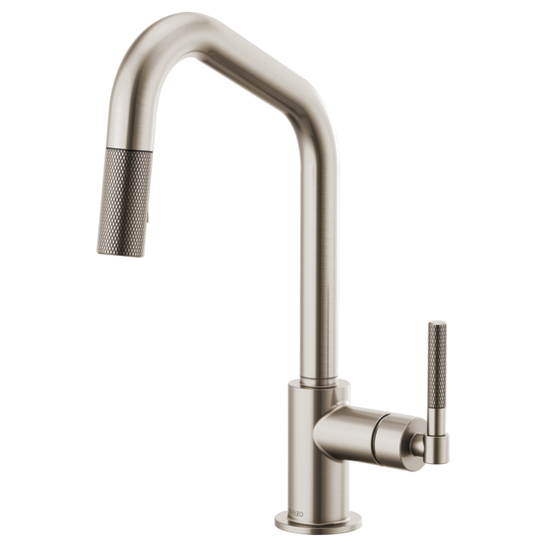 Brizo Litze Pull-Down Faucet with Angled Spout and Knurled Handle