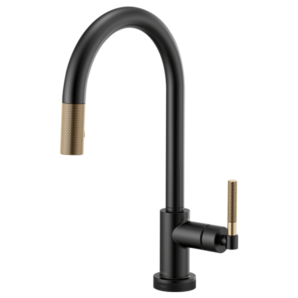 Brizo Litze SmartTouch Pull-Down Kitchen Faucet with Arc Spout and Knurled Handle