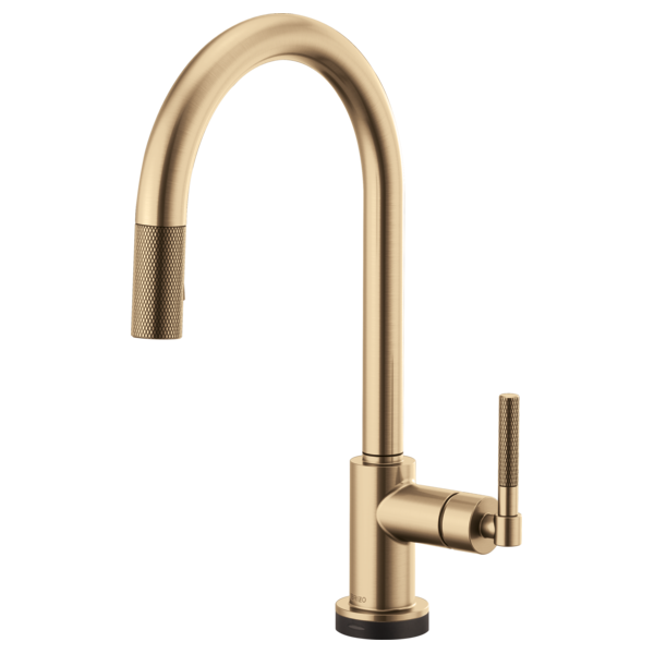 Brizo Litze SmartTouch Pull-Down Kitchen Faucet with Arc Spout and Knurled Handle
