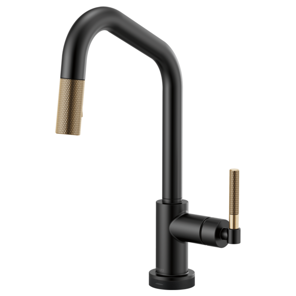 Brizo Litze SmartTouch Pull-Down Kitchen Faucet with Angled Spout and Knurled Handle