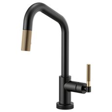 Brizo Litze SmartTouch Pull-Down Kitchen Faucet with Angled Spout and Knurled Handle
