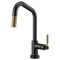 Brizo Litze SmartTouch Pull-Down Kitchen Faucet with Angled Spout and Knurled Handle