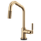 Brizo Litze SmartTouch Pull-Down Kitchen Faucet with Angled Spout and Knurled Handle