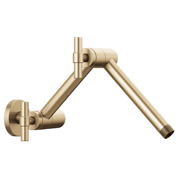 Brizo Essential Shower Linear Round Jointed Wall Mount Shower Arm And Flange
