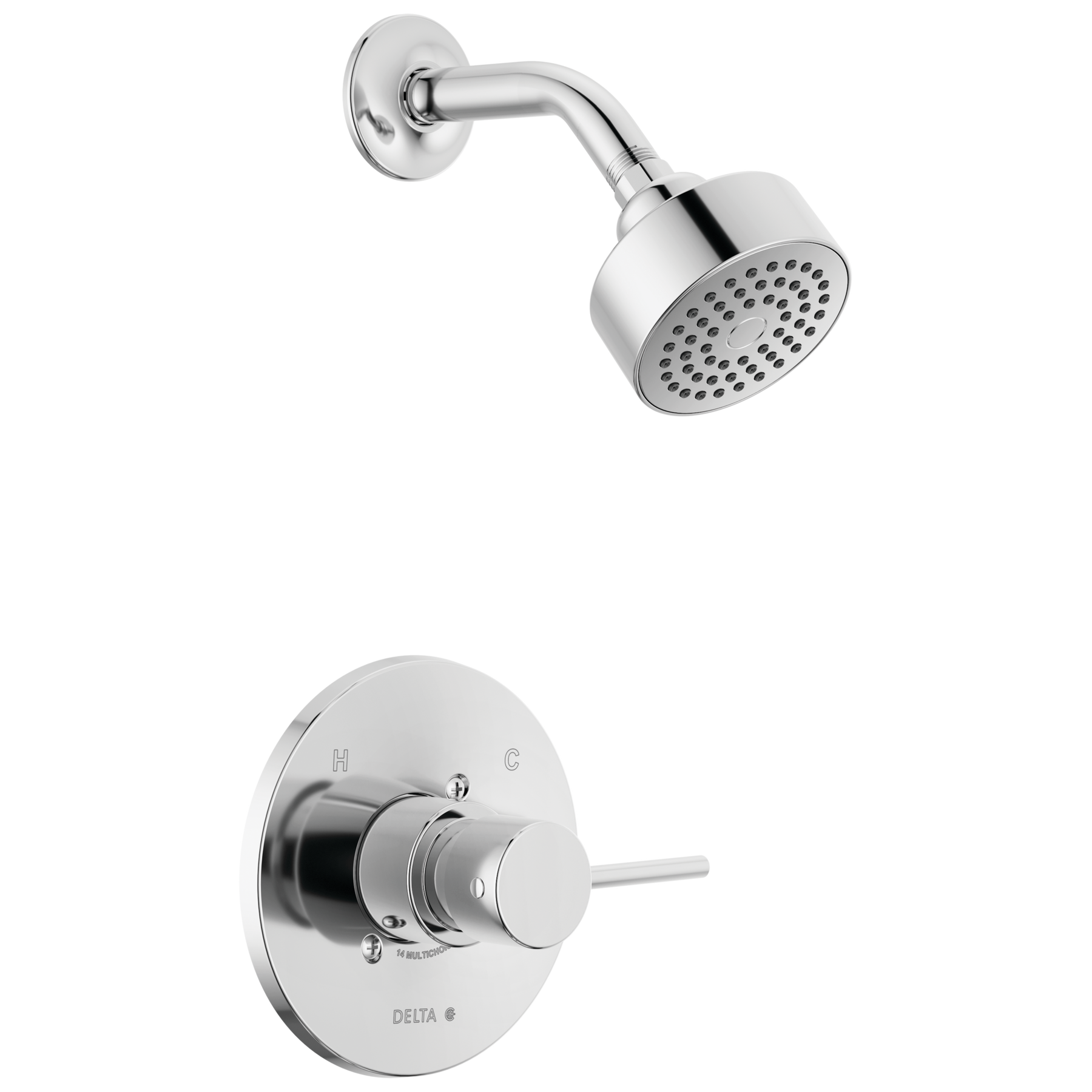 Delta Modern Cylindrical Single Handle Wall-Mount Shower Only Trim Kit (Valve Not Included)
