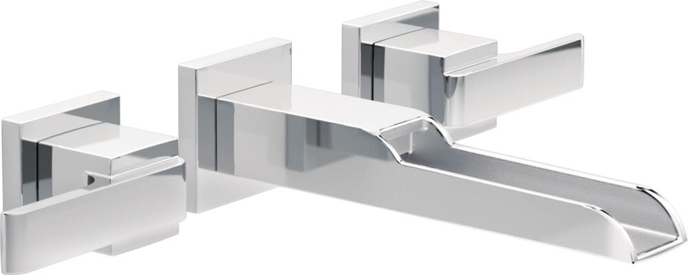 Delta Ara Two Handle Wall-Mount Channel Bathroom Sink Faucet Trim