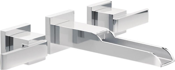 Delta Ara Two Handle Wall-Mount Channel Bathroom Sink Faucet Trim