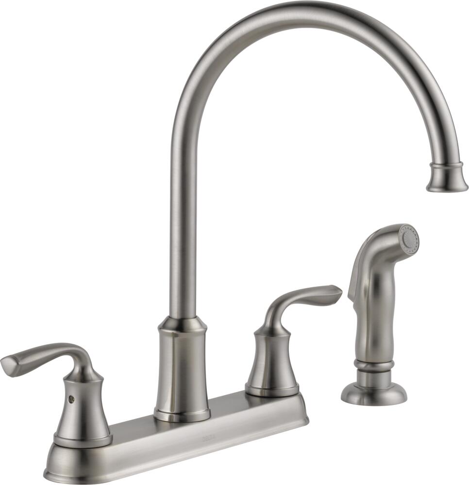 Delta Lorain Two Handle Kitchen Faucet with Spray