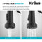 KRAUS Bolden Commercial Style Pull-Down Single Handle Kitchen Faucet with Deck Plate