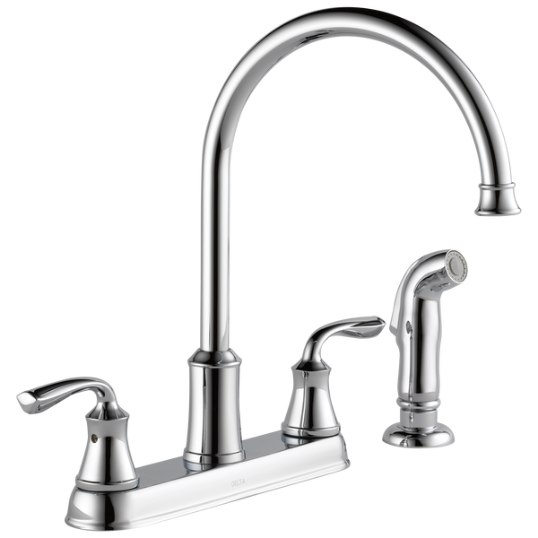 Delta Lorain Two Handle Kitchen Faucet with Spray