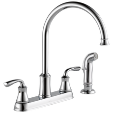 Delta Lorain Two Handle Kitchen Faucet with Spray