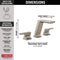 Delta Pivotal Two Handle Widespread Bathroom Faucet