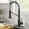 KRAUS Bolden Commercial Style Pull-Down Single Handle Kitchen Faucet with Deck Plate