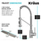 KRAUS Bolden Commercial Style Pull-Down Single Handle Kitchen Faucet with Deck Plate