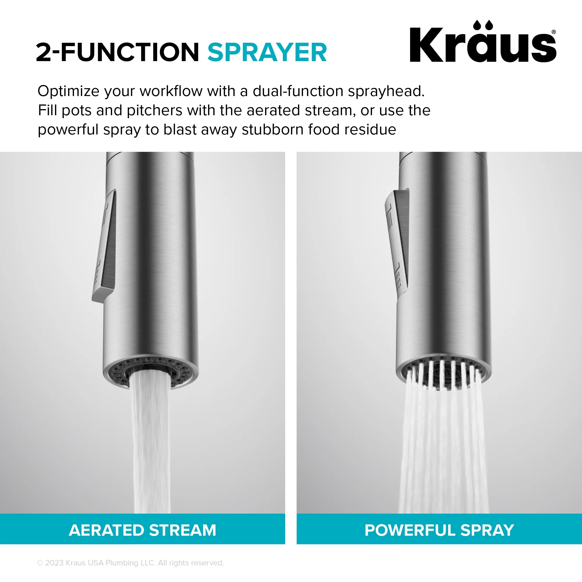 KRAUS Oletto High-Arc Single Handle Pull-Down Kitchen Faucet with Deck Plate