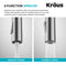 KRAUS Oletto High-Arc Single Handle Pull-Down Kitchen Faucet with Deck Plate
