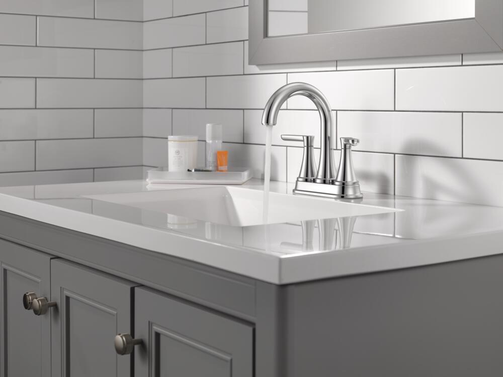 Delta Greydon Two Handle Centerset Bathroom Sink Faucet