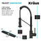 KRAUS Bolden Commercial Style Pull-Down Single Handle Kitchen Faucet with Deck Plate