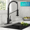 KRAUS Bolden Commercial Style Pull-Down Single Handle Kitchen Faucet with Deck Plate