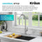 KRAUS Oletto High-Arc Single Handle Pull-Down Kitchen Faucet with Deck Plate