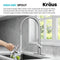 KRAUS Oletto High-Arc Single Handle Pull-Down Kitchen Faucet with Deck Plate