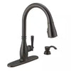 Charmaine Single Handle Pull-Down Kitchen Faucet with Soap Dispenser and ShieldSpray Technology (Recertified)