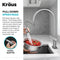 KRAUS Oletto High-Arc Single Handle Pull-Down Kitchen Faucet with Deck Plate