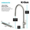KRAUS Oletto High-Arc Single Handle Pull-Down Kitchen Faucet with Deck Plate