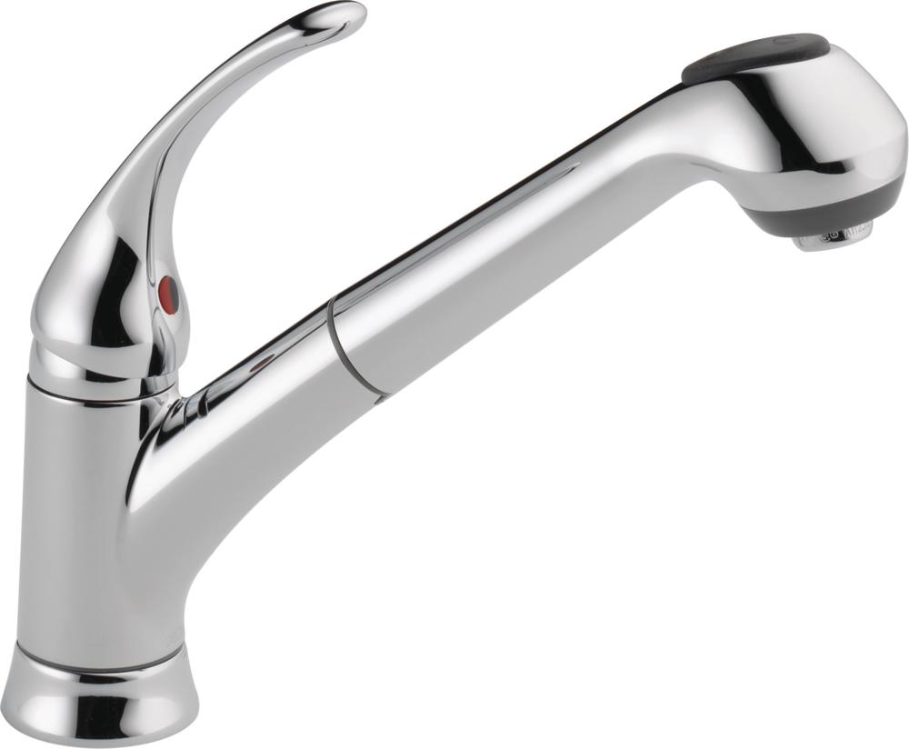Delta Foundations Single Handle Pull-Out Kitchen Faucet